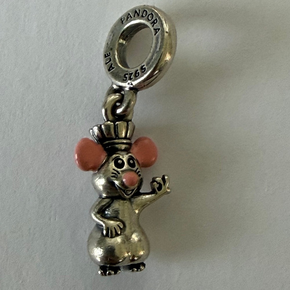 Pandora Disney Pixar Ratatouille Remy Dangle Charm Sterling Silver S925 ALE